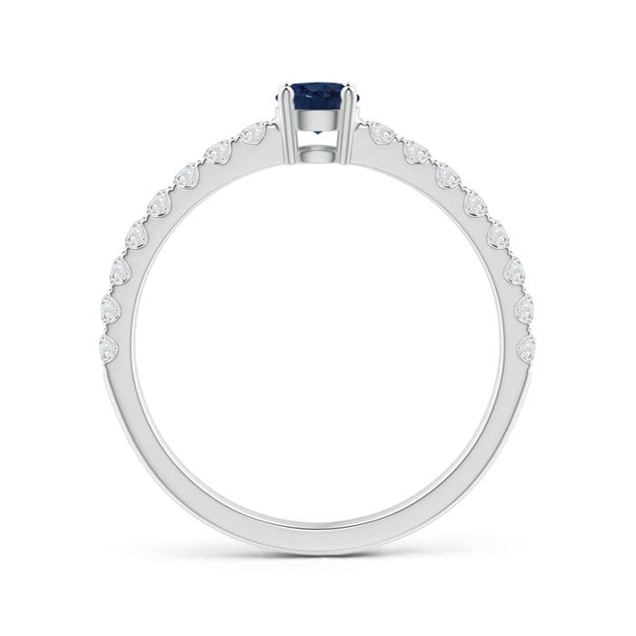 AA - Blue Sapphire / 0.67 CT / 14 KT White Gold