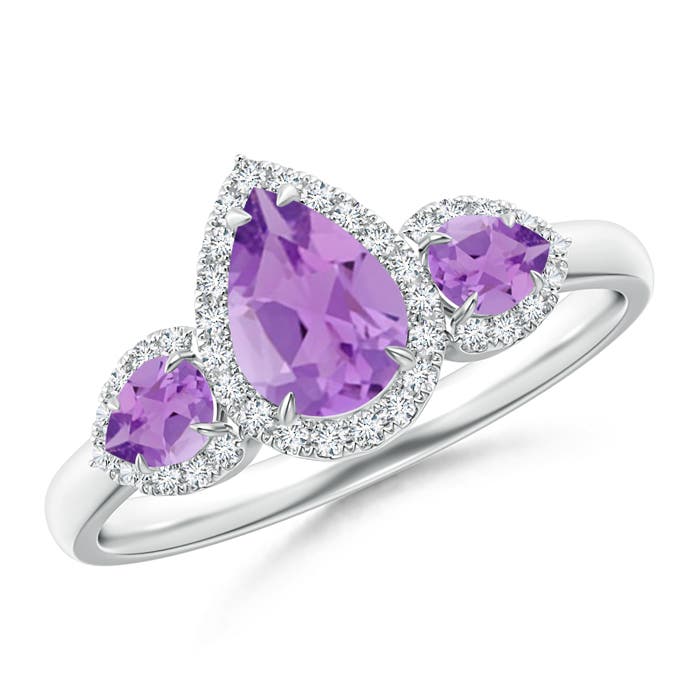 A - Amethyst / 1.05 CT / 14 KT White Gold