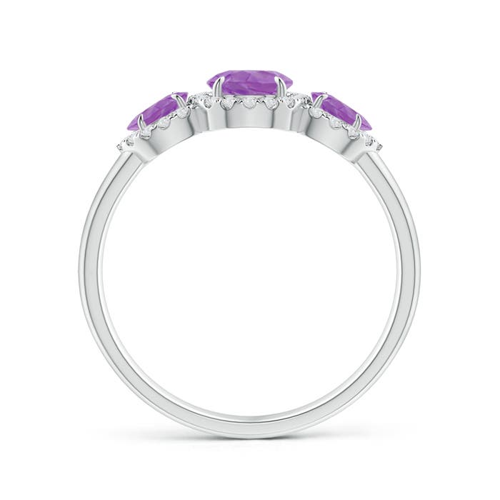 A - Amethyst / 1.05 CT / 14 KT White Gold