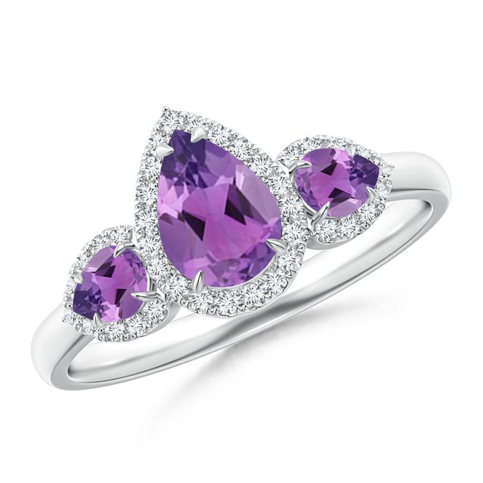 AA - Amethyst / 1.05 CT / 14 KT White Gold