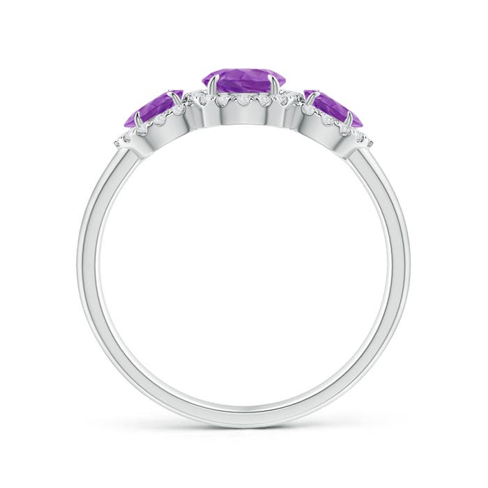 AA - Amethyst / 1.05 CT / 14 KT White Gold