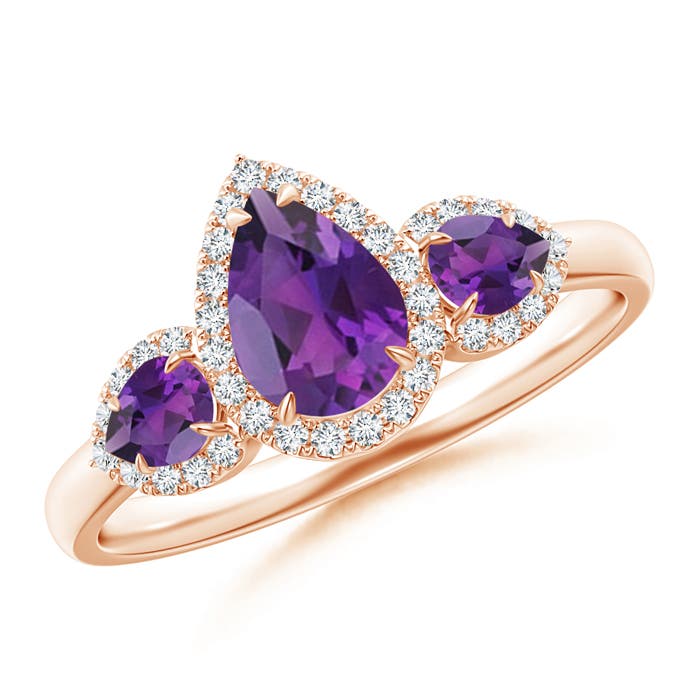 AAA - Amethyst / 1.05 CT / 14 KT Rose Gold