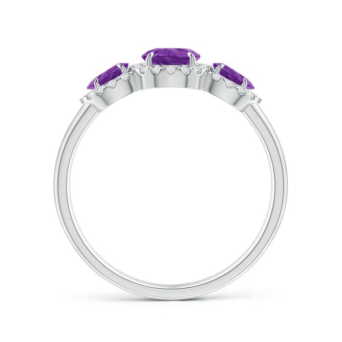 AAA - Amethyst / 1.05 CT / 14 KT White Gold