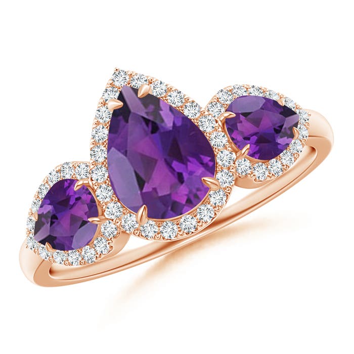 AAA - Amethyst / 1.78 CT / 14 KT Rose Gold