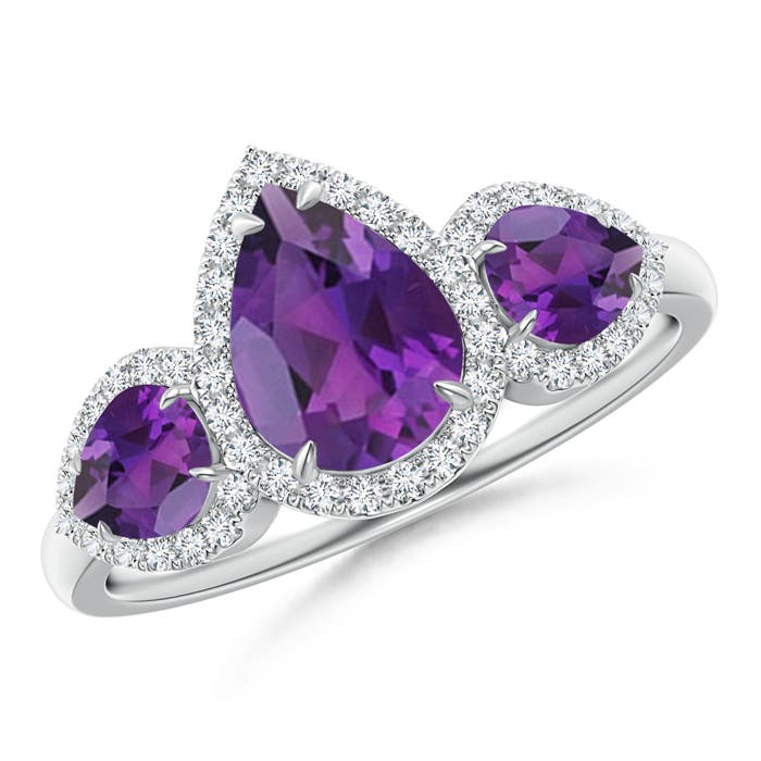 AAA - Amethyst / 1.78 CT / 14 KT White Gold