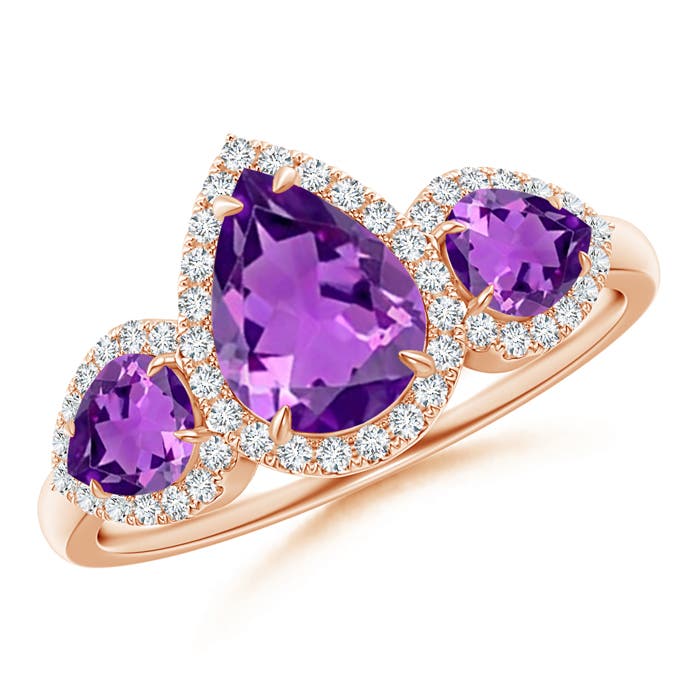 AAAA - Amethyst / 1.78 CT / 14 KT Rose Gold