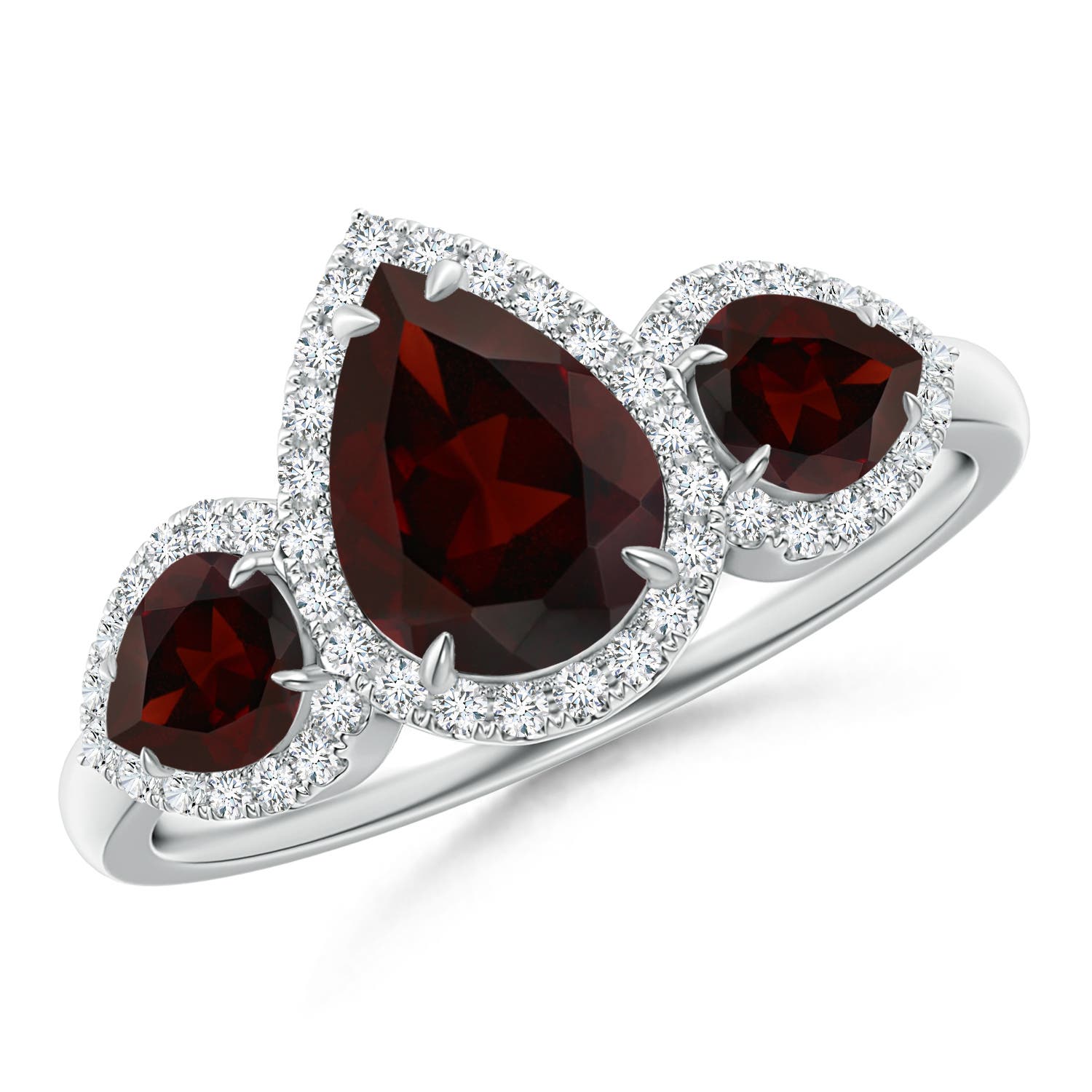 A - Garnet / 2.44 CT / 14 KT White Gold