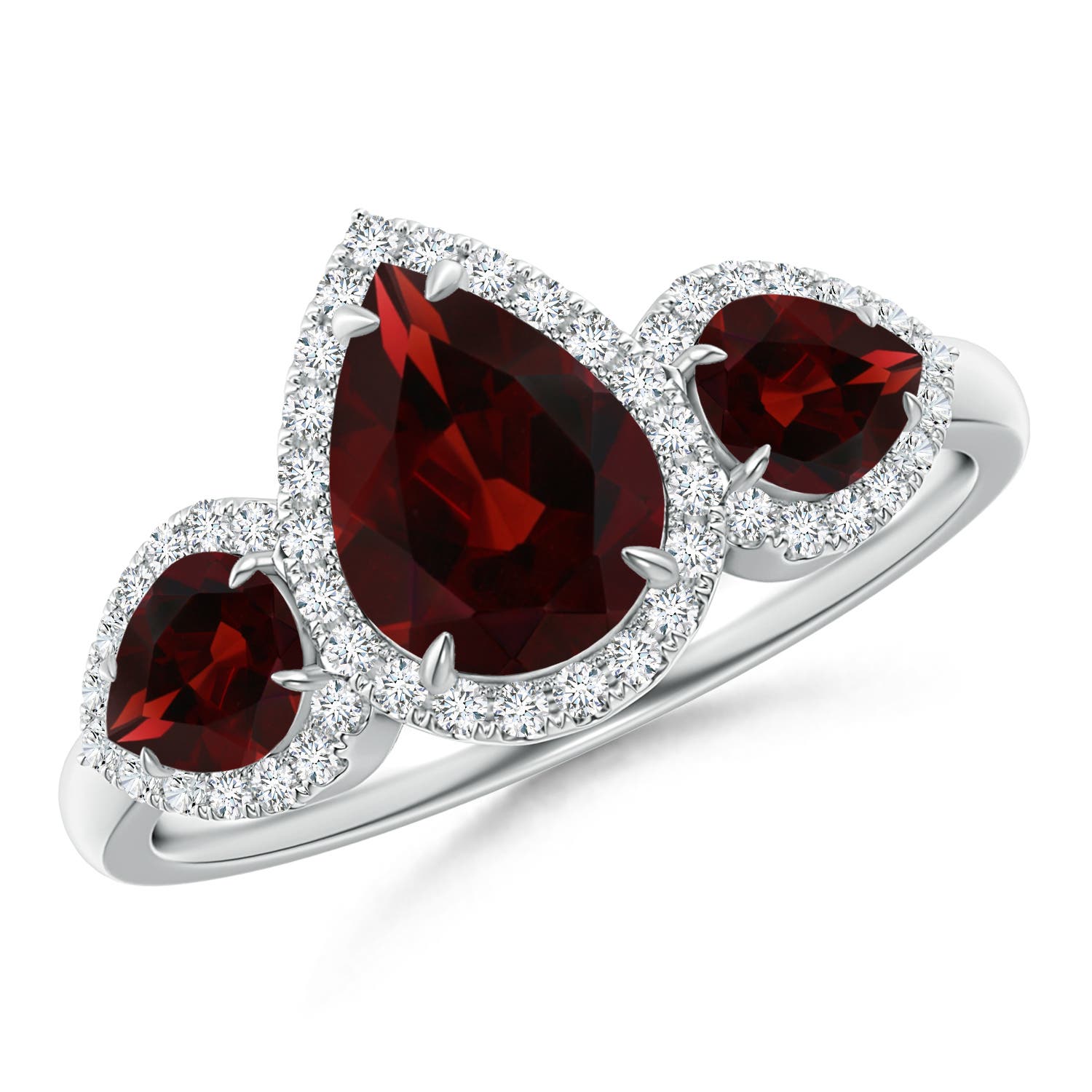 AA - Garnet / 2.44 CT / 14 KT White Gold