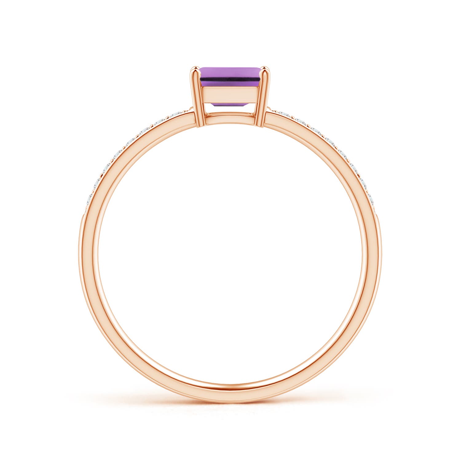 A - Amethyst / 0.33 CT / 14 KT Rose Gold