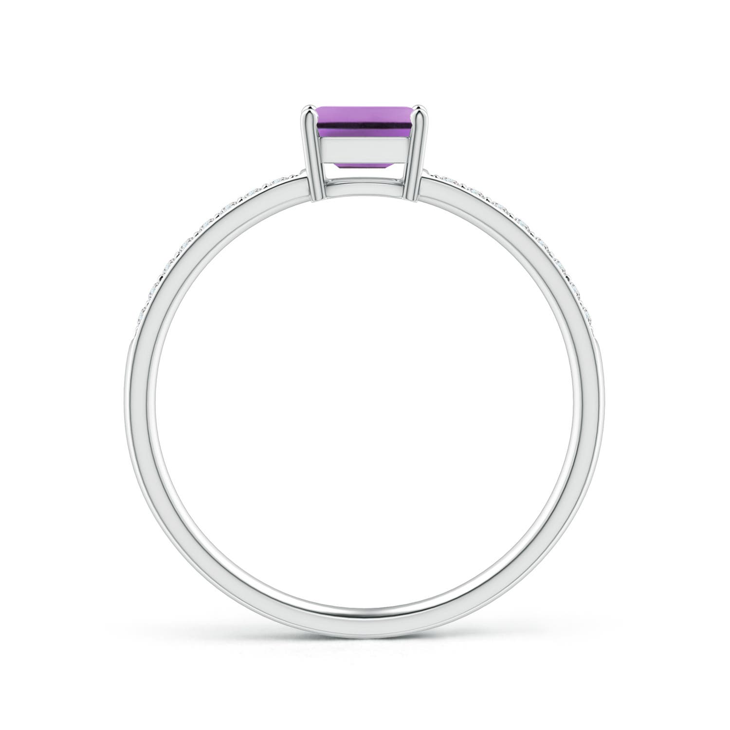 A - Amethyst / 0.33 CT / 14 KT White Gold