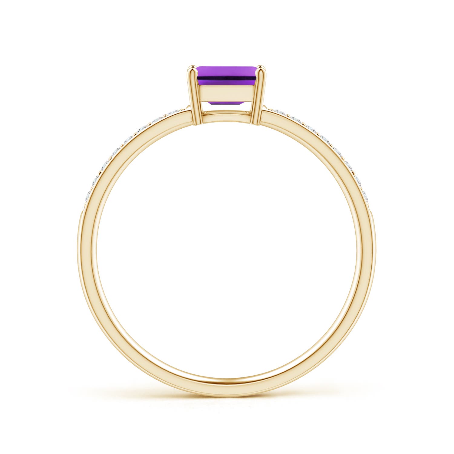 AAA - Amethyst / 0.33 CT / 14 KT Yellow Gold