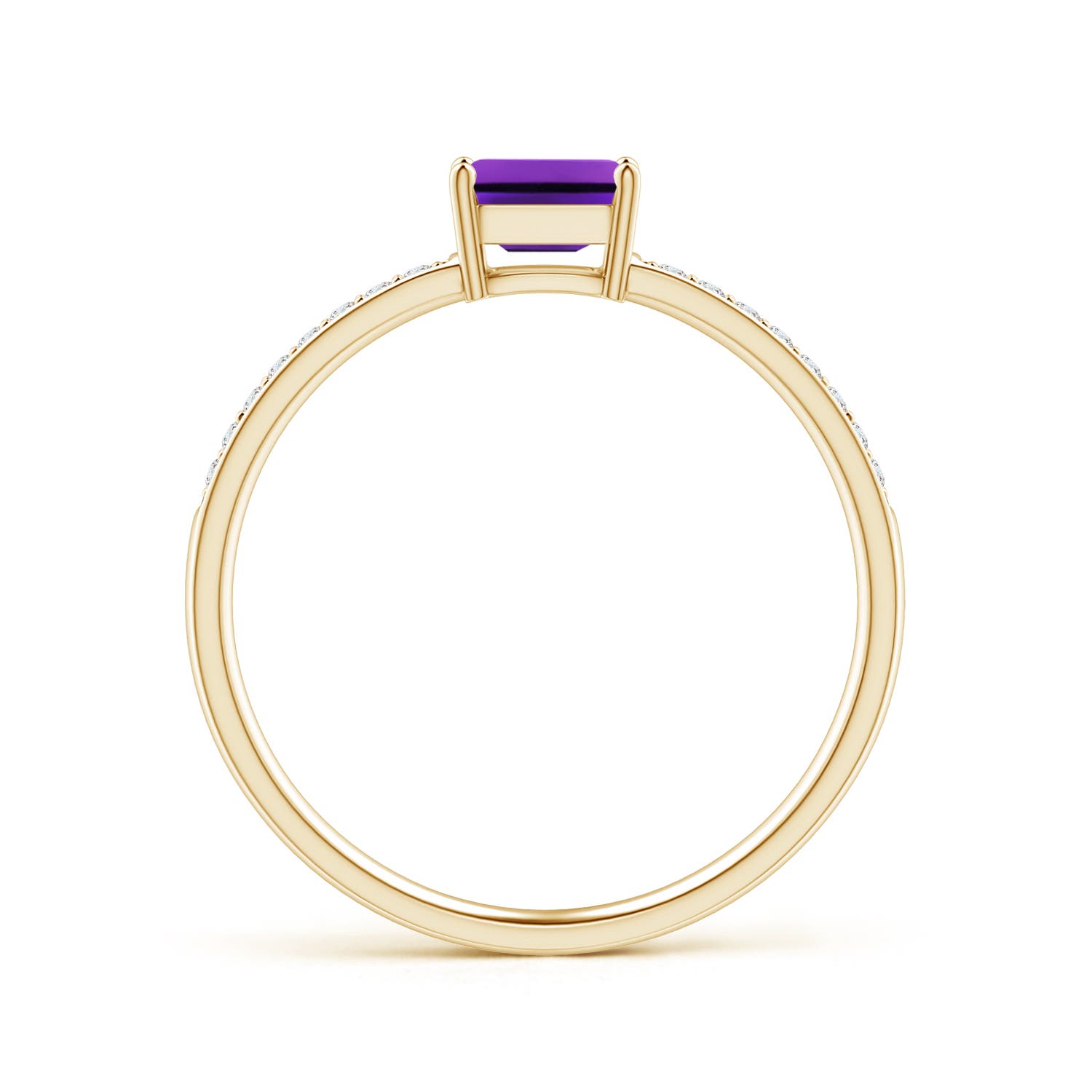 AAAA - Amethyst / 0.33 CT / 14 KT Yellow Gold