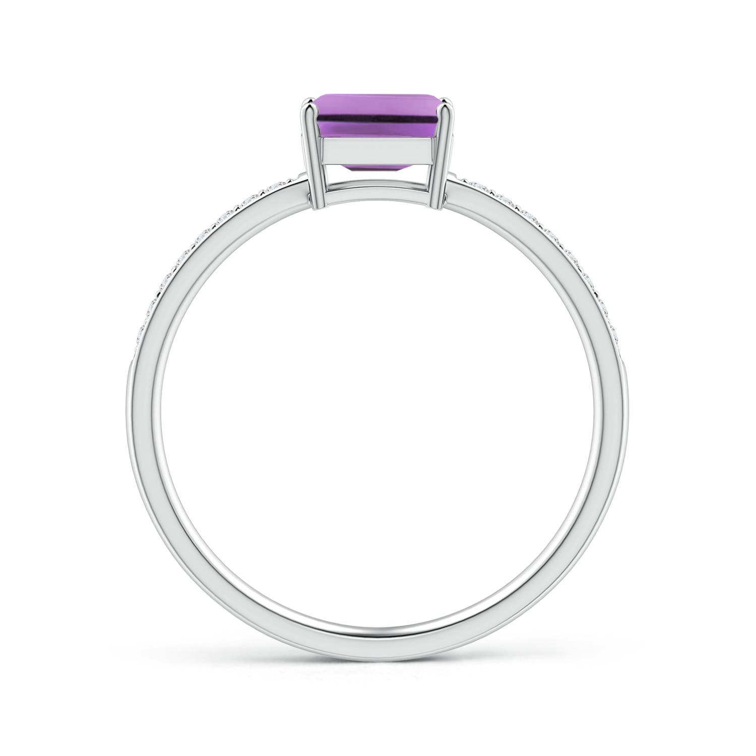 A - Amethyst / 0.63 CT / 14 KT White Gold