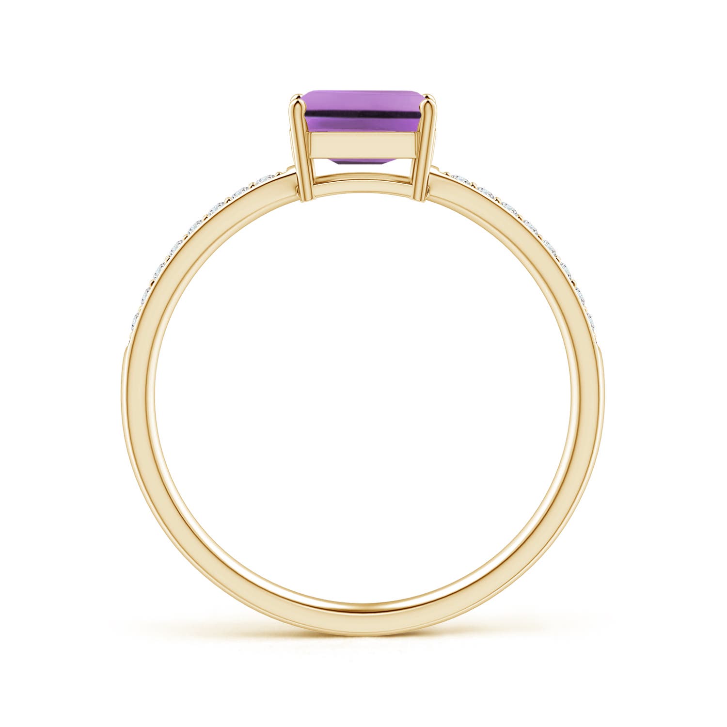 A - Amethyst / 0.63 CT / 14 KT Yellow Gold