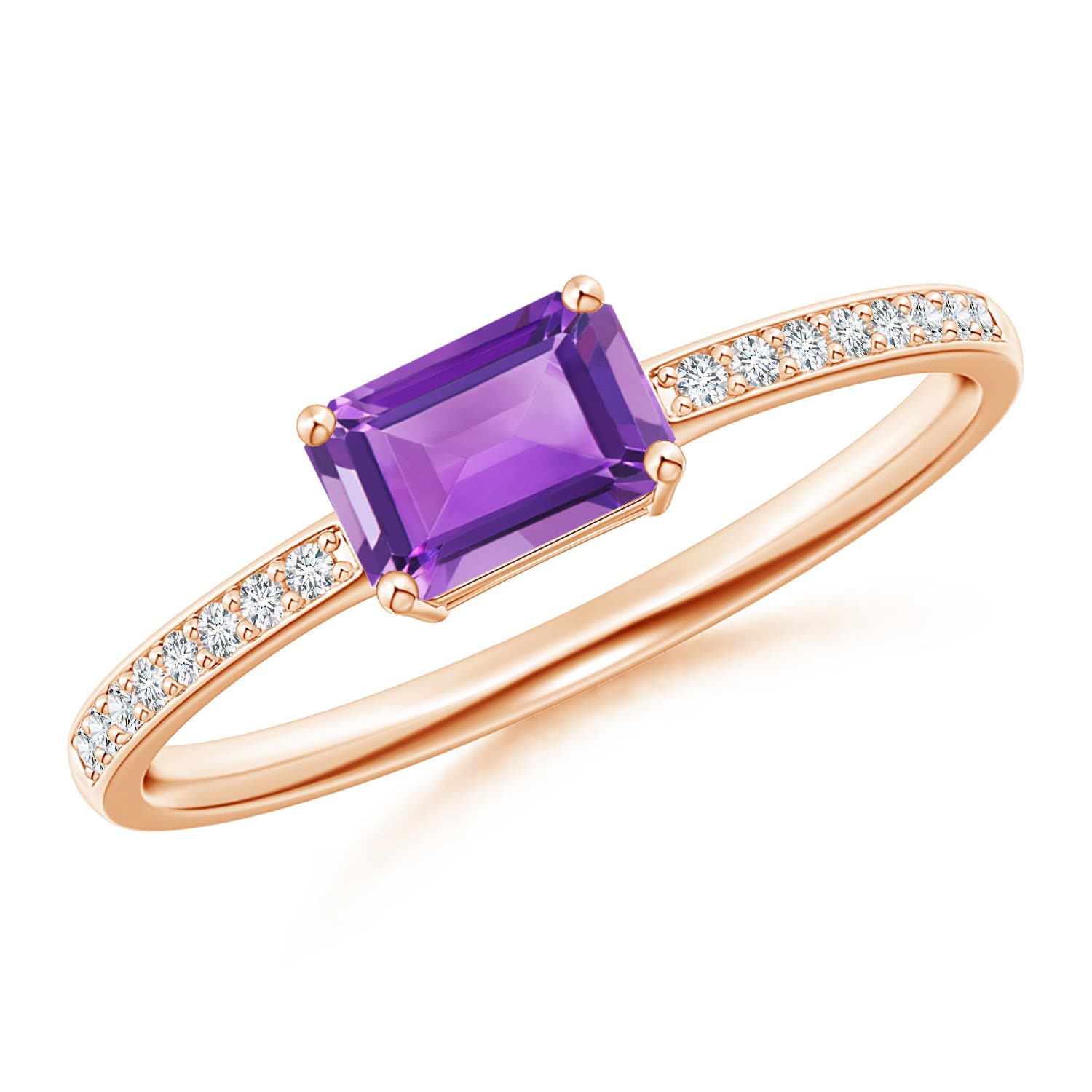 AA - Amethyst / 0.63 CT / 14 KT Rose Gold