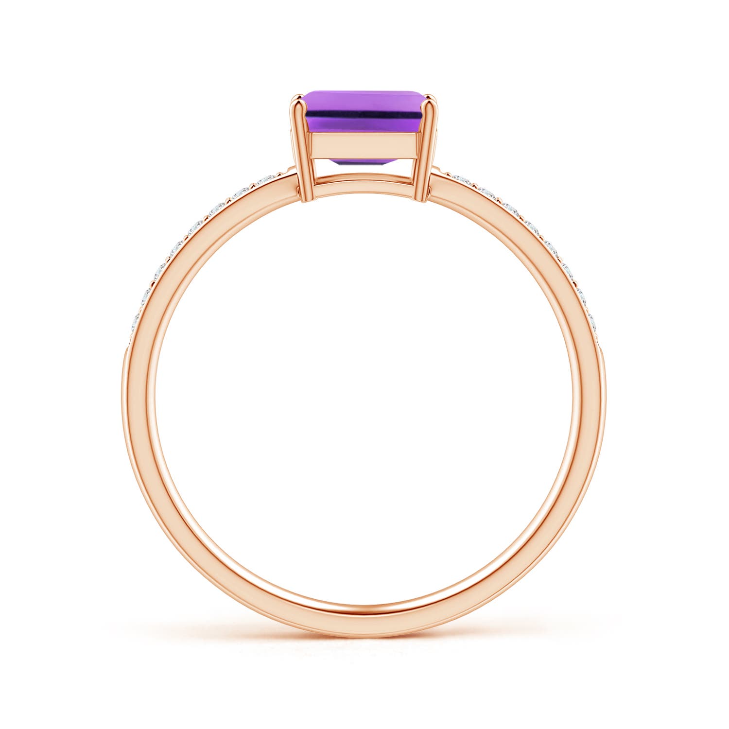 AA - Amethyst / 0.63 CT / 14 KT Rose Gold