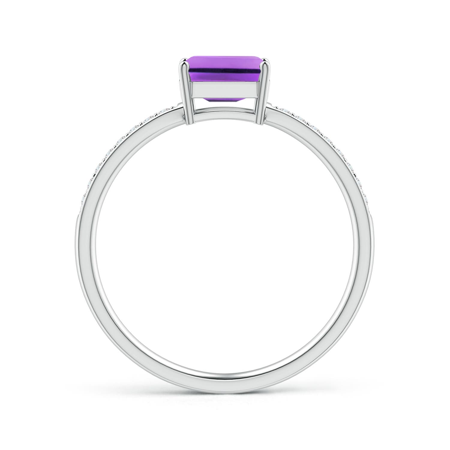 AA - Amethyst / 0.63 CT / 14 KT White Gold