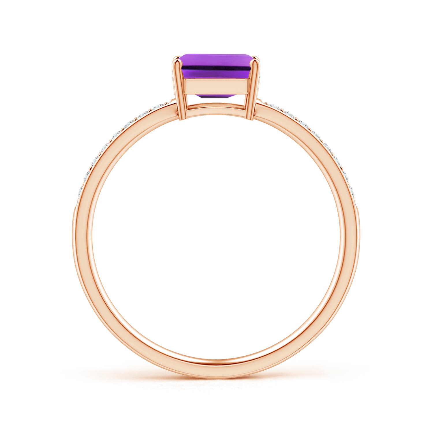 AAA - Amethyst / 0.63 CT / 14 KT Rose Gold