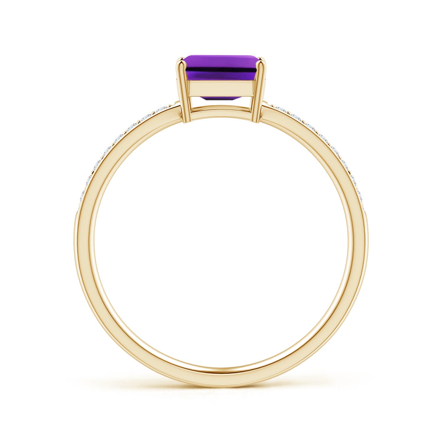 AAAA - Amethyst / 0.63 CT / 14 KT Yellow Gold