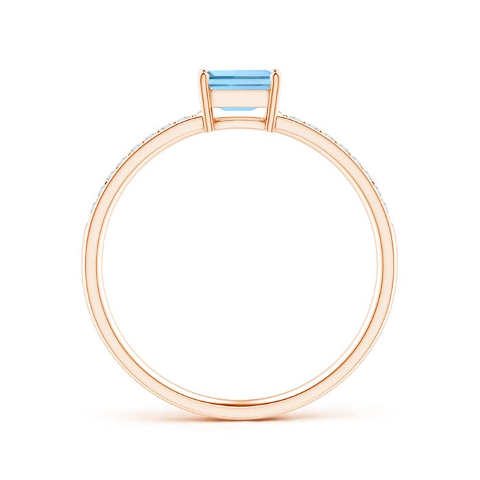 AAAA - Aquamarine / 0.33 CT / 14 KT Rose Gold