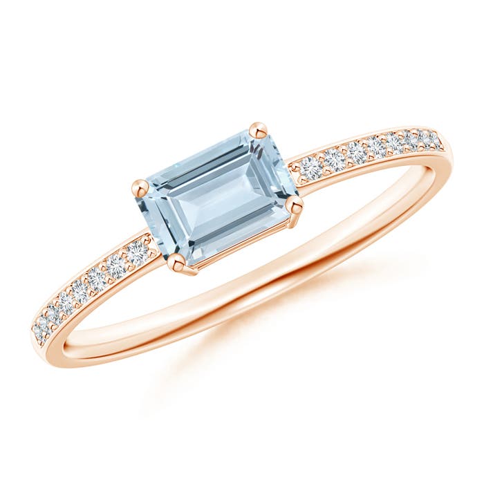 A - Aquamarine / 0.58 CT / 14 KT Rose Gold