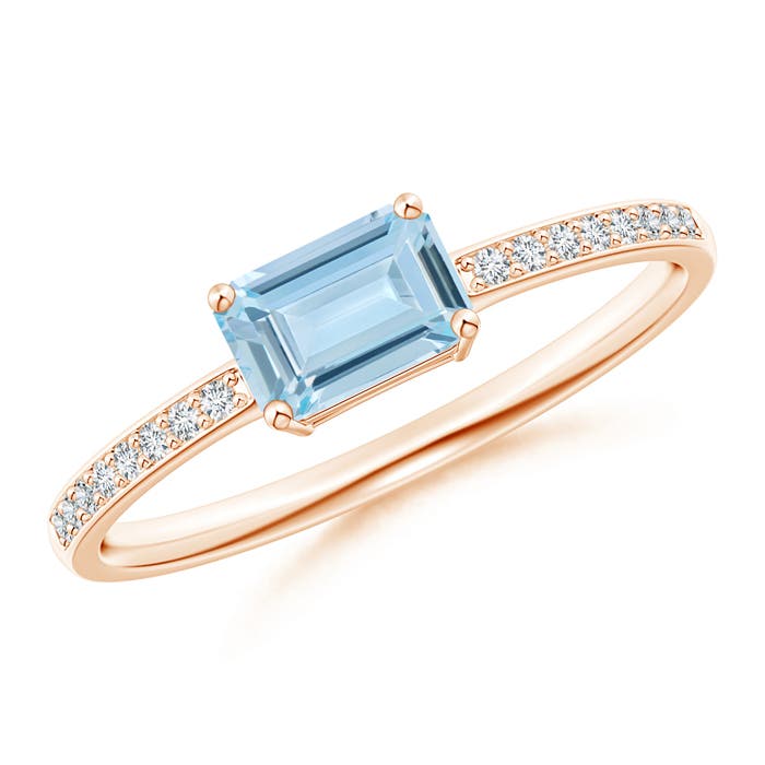 AA - Aquamarine / 0.58 CT / 14 KT Rose Gold