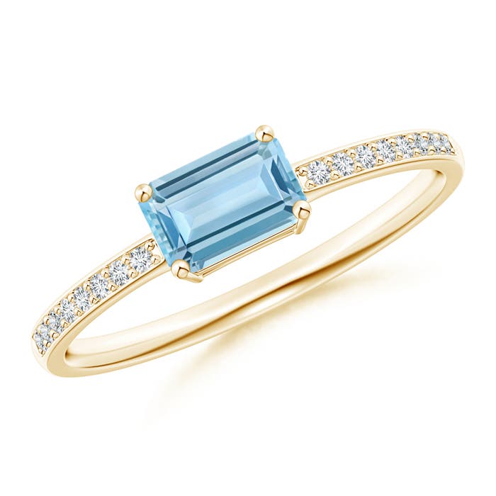 AAA - Aquamarine / 0.58 CT / 14 KT Yellow Gold