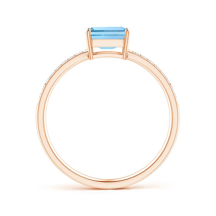 AAAA - Aquamarine / 0.58 CT / 14 KT Rose Gold