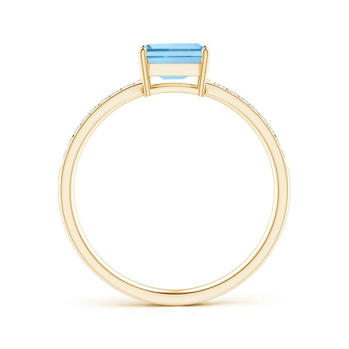 AAAA - Aquamarine / 0.58 CT / 14 KT Yellow Gold