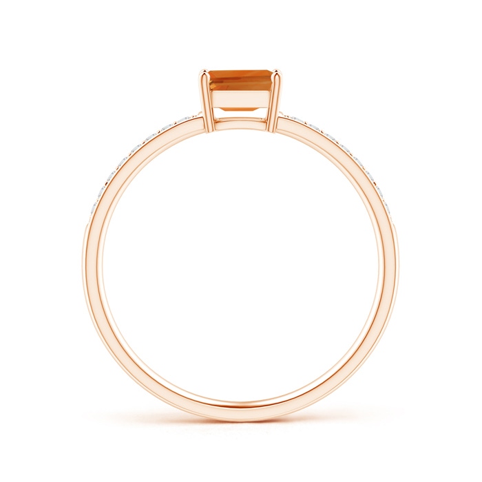 5x3mm AAA East-West Emerald-Cut Citrine Solitaire Ring in Rose Gold side-1