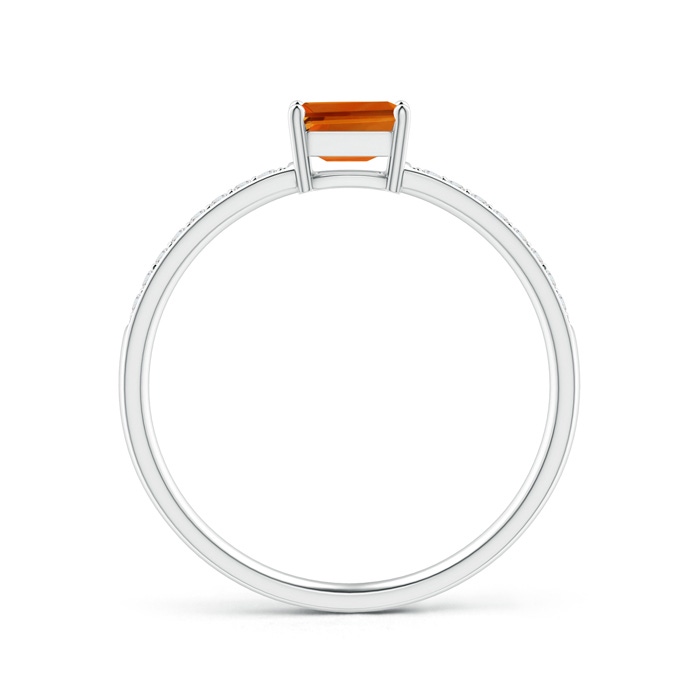 5x3mm AAAA East-West Emerald-Cut Citrine Solitaire Ring in P950 Platinum side-1