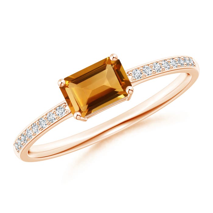 AA - Citrine / 0.68 CT / 14 KT Rose Gold