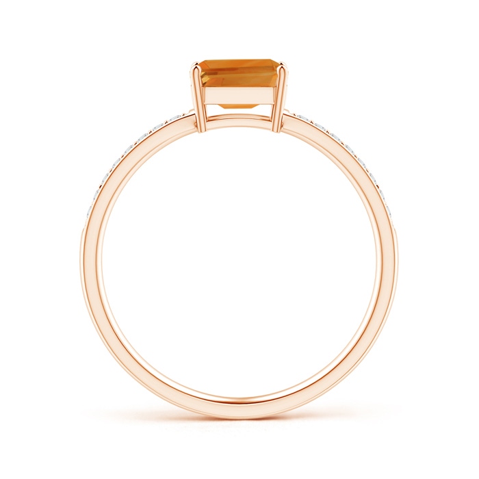 6x4mm AA East-West Emerald-Cut Citrine Solitaire Ring in Rose Gold side-1