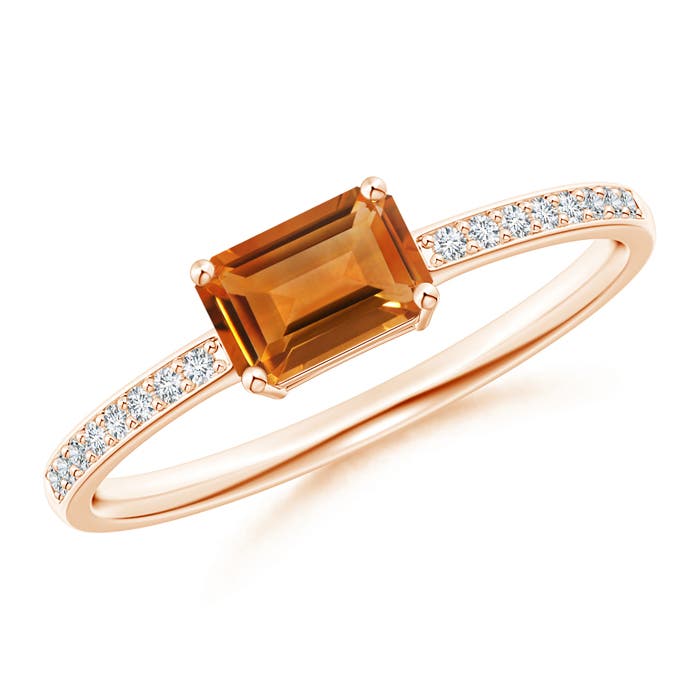 AAA - Citrine / 0.68 CT / 14 KT Rose Gold