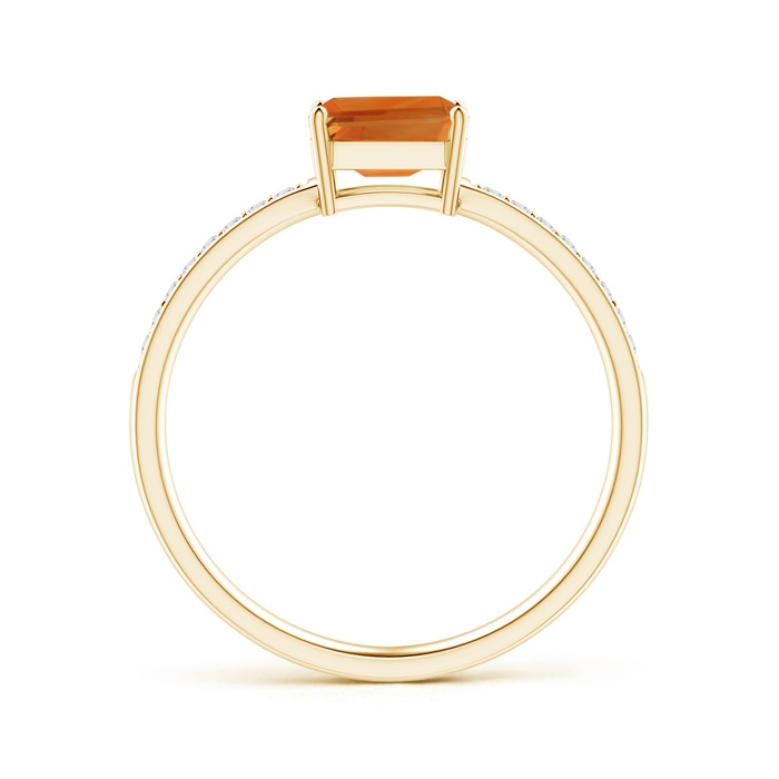 6x4mm AAA East-West Emerald-Cut Citrine Solitaire Ring in Yellow Gold side-1