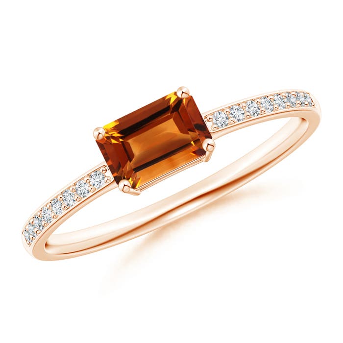 AAAA - Citrine / 0.68 CT / 14 KT Rose Gold