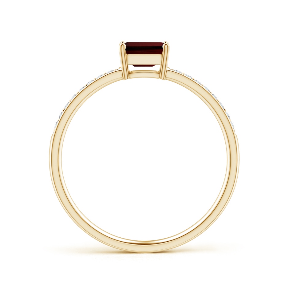 5x3mm AA East-West Emerald-Cut Garnet Solitaire Ring in 18K Yellow Gold side 199