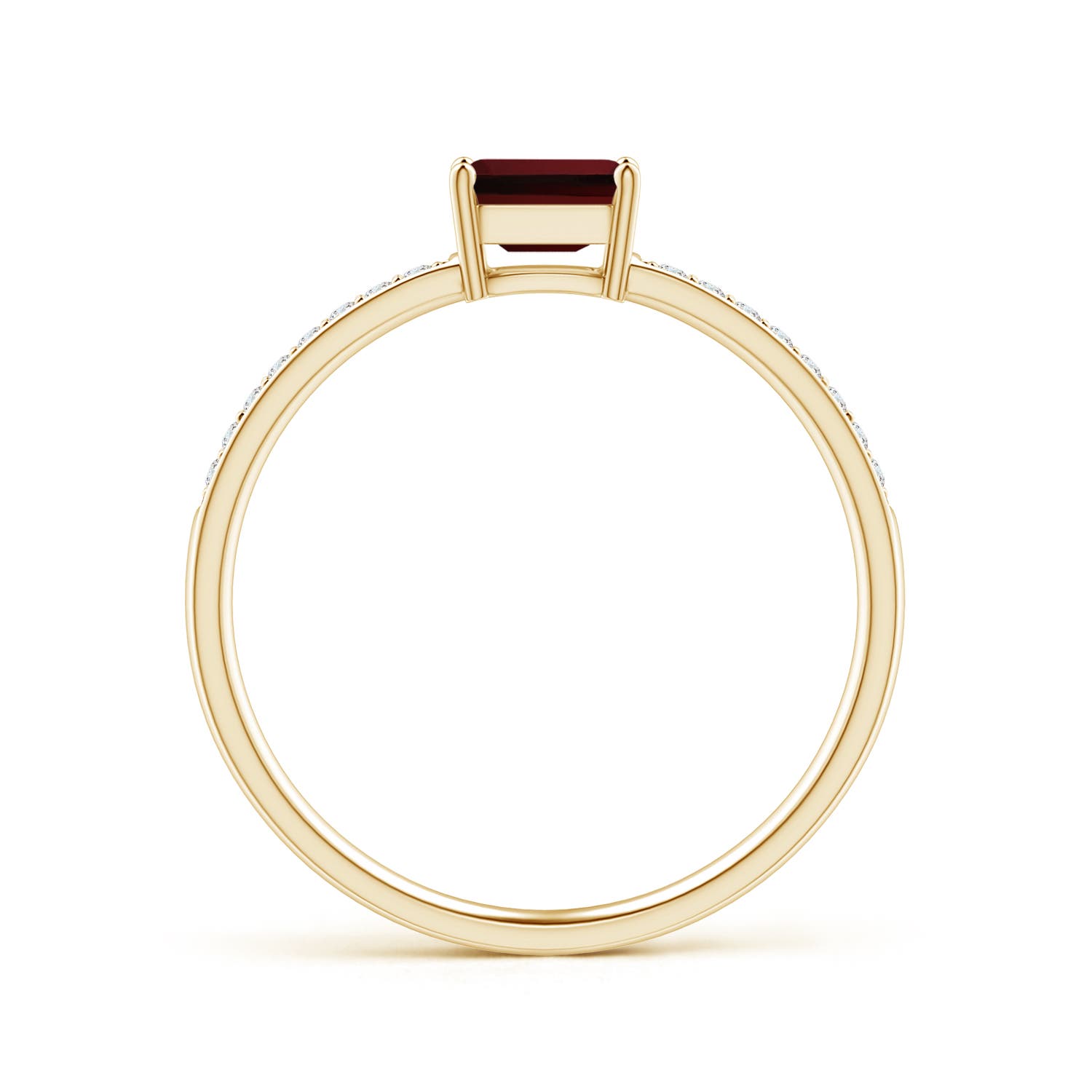 AAAA - Garnet / 0.52 CT / 14 KT Yellow Gold