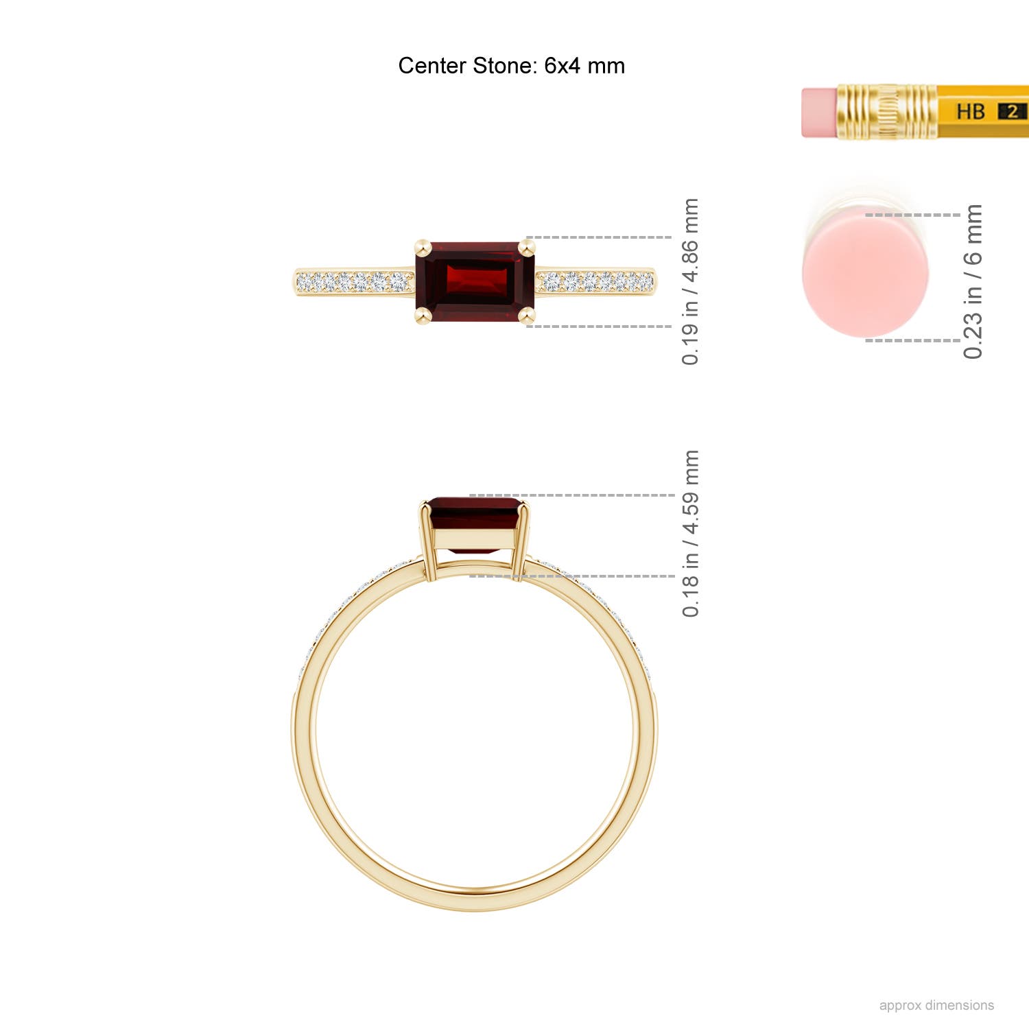 AA - Garnet / 0.78 CT / 14 KT Yellow Gold