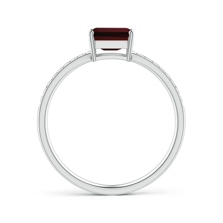 6x4mm AAA East-West Emerald-Cut Garnet Solitaire Ring in 18K White Gold side 199