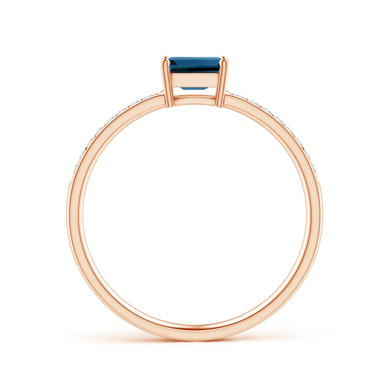 AAA - London Blue Topaz / 0.43 CT / 14 KT Rose Gold