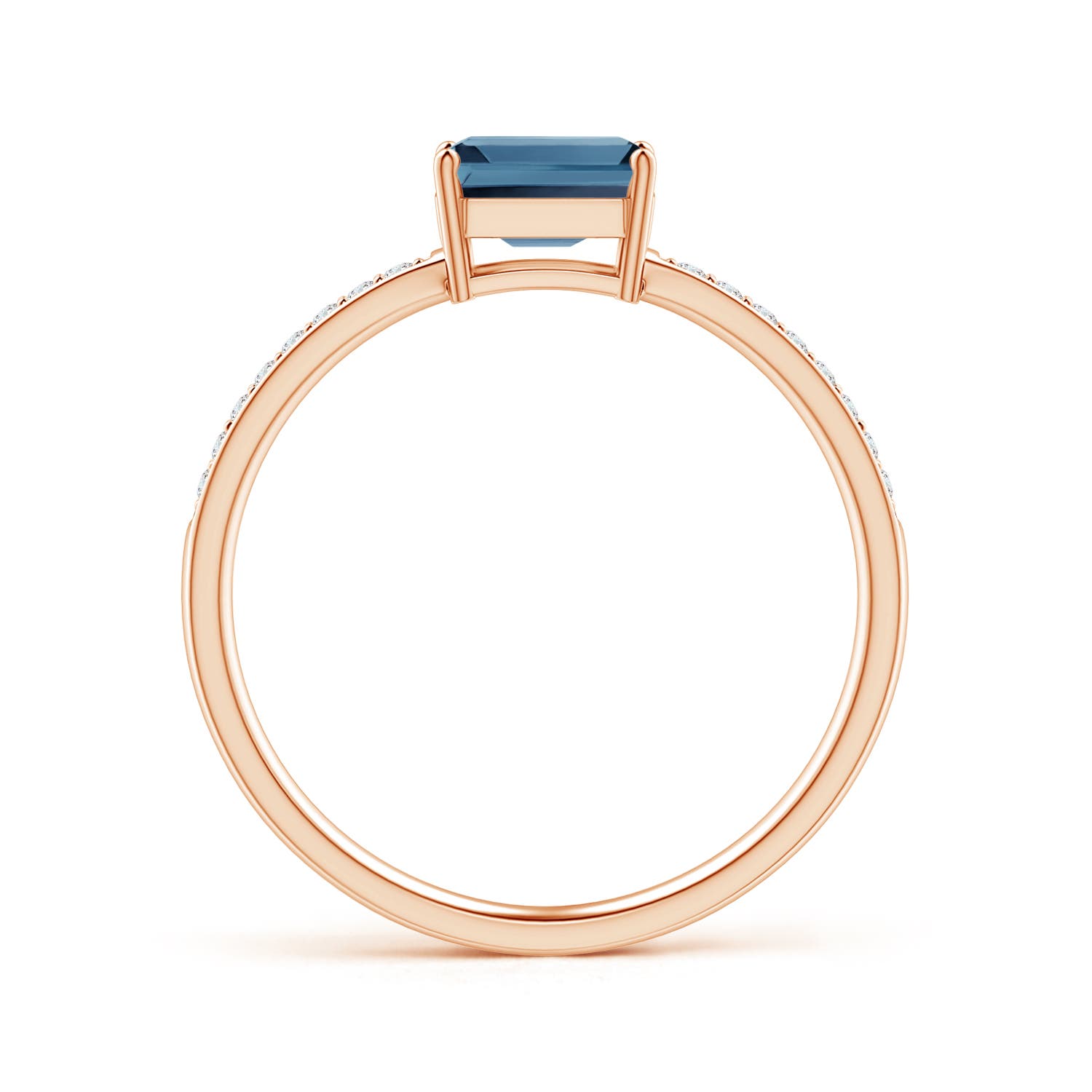 A - London Blue Topaz / 0.73 CT / 14 KT Rose Gold