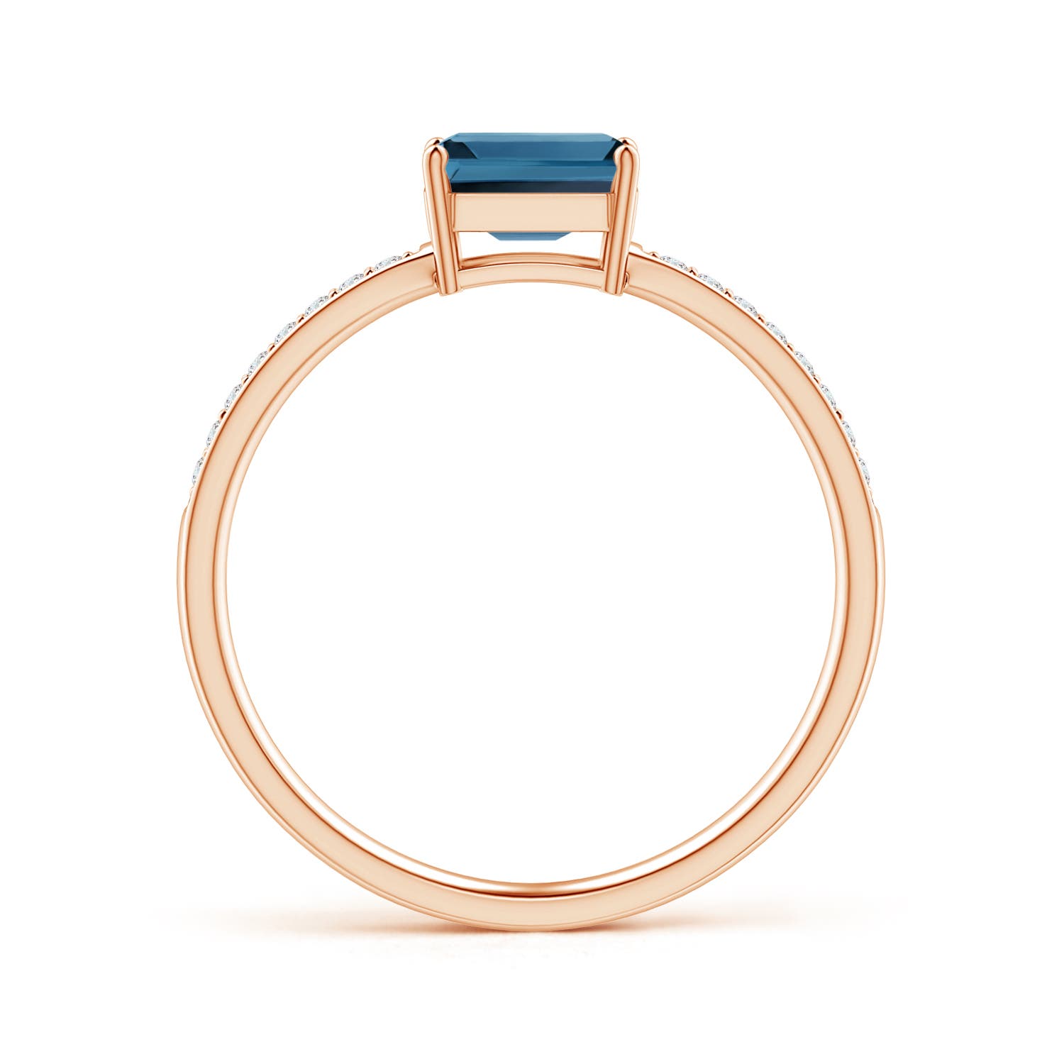 AA - London Blue Topaz / 0.73 CT / 14 KT Rose Gold