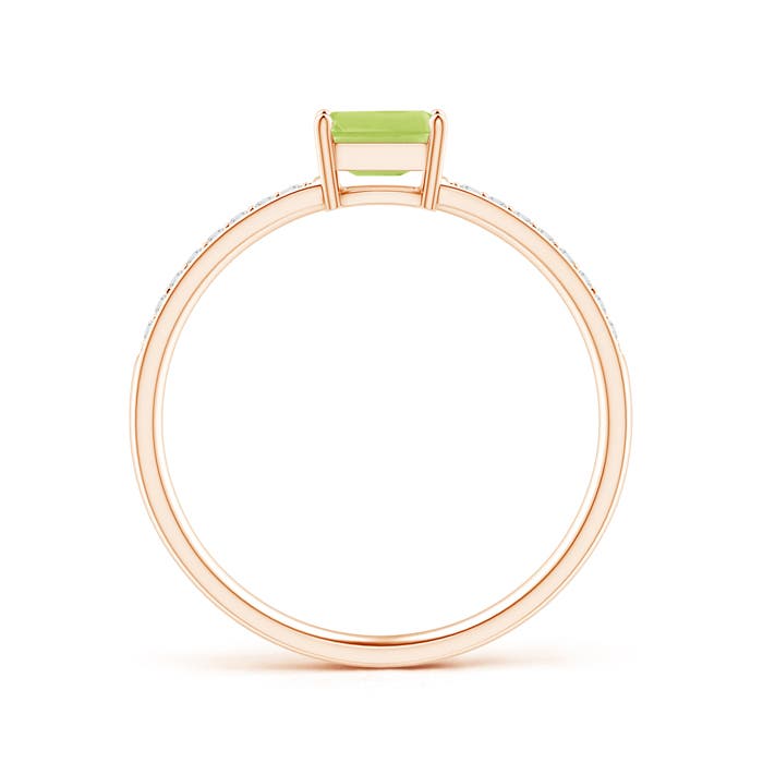 A - Peridot / 0.4 CT / 14 KT Rose Gold