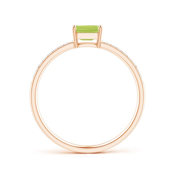 AA - Peridot / 0.4 CT / 14 KT Rose Gold