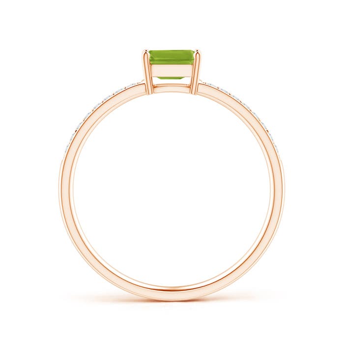 AAA - Peridot / 0.4 CT / 14 KT Rose Gold