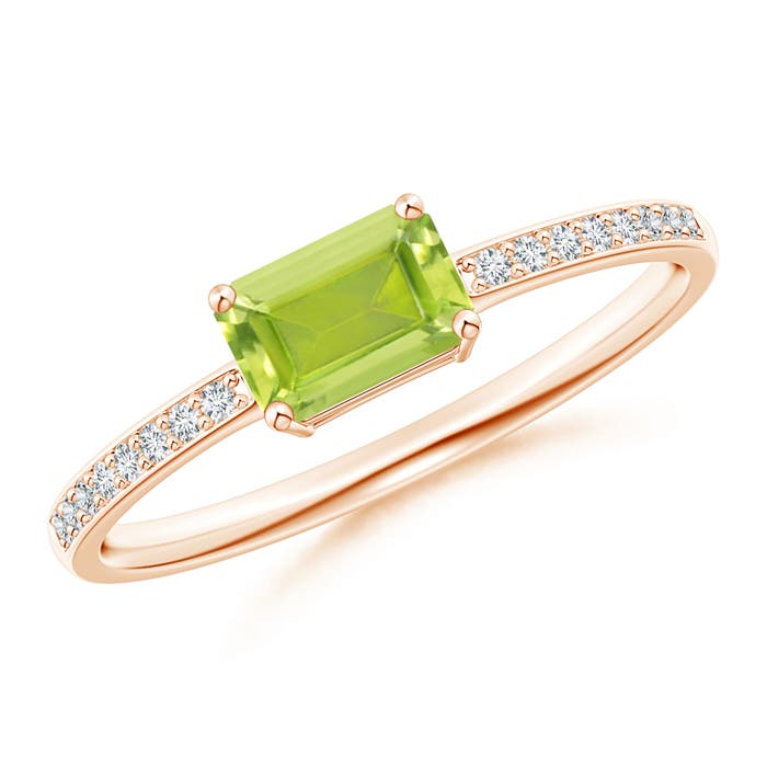 AA - Peridot / 0.68 CT / 14 KT Rose Gold