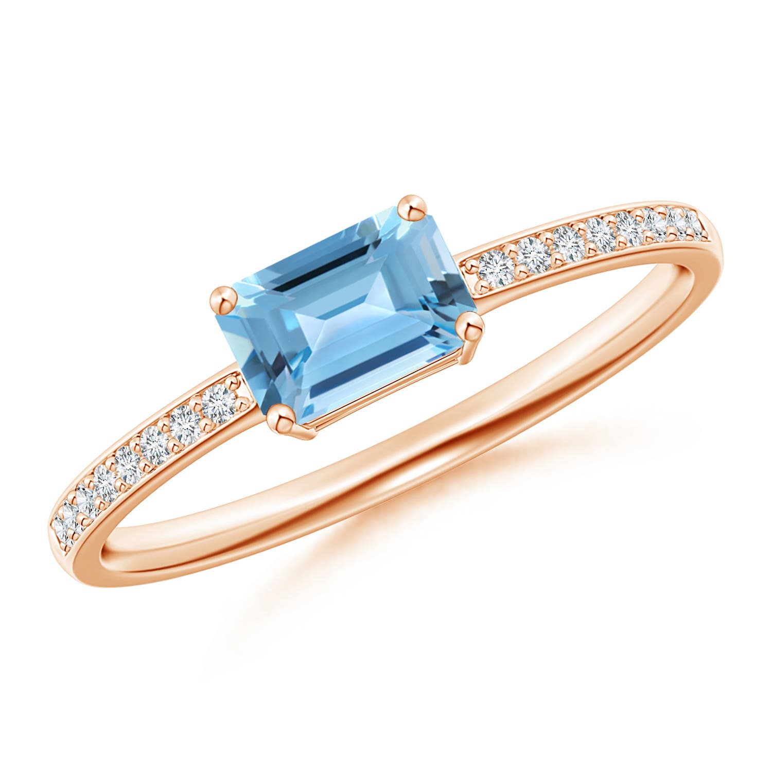 A - Swiss Blue Topaz / 0.73 CT / 14 KT Rose Gold