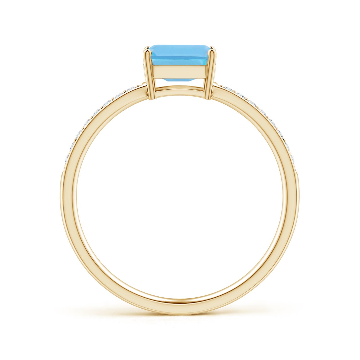 A - Swiss Blue Topaz / 0.73 CT / 14 KT Yellow Gold