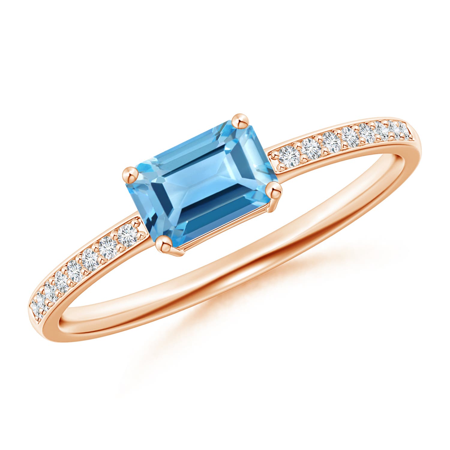 AA - Swiss Blue Topaz / 0.73 CT / 14 KT Rose Gold